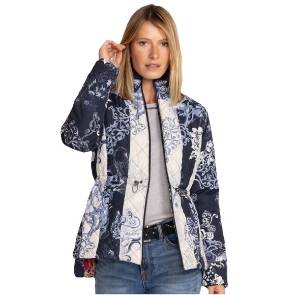 NWOT Johnny Was Neutra Reversible Floral Parka Puffer Jacket Size $420 XS - Picture 2 of 15
